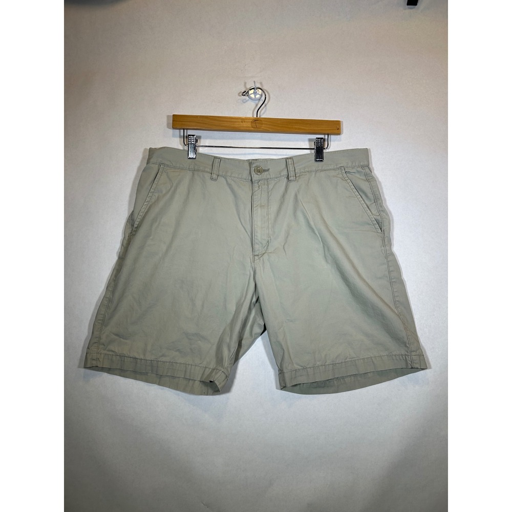 Khaki Patagonia Chino Shorts Organic Cotton Flat Front 36 Mens